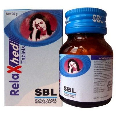 RelaXhed Tablets - SBL homeopathic medicine for headache and migraine relief